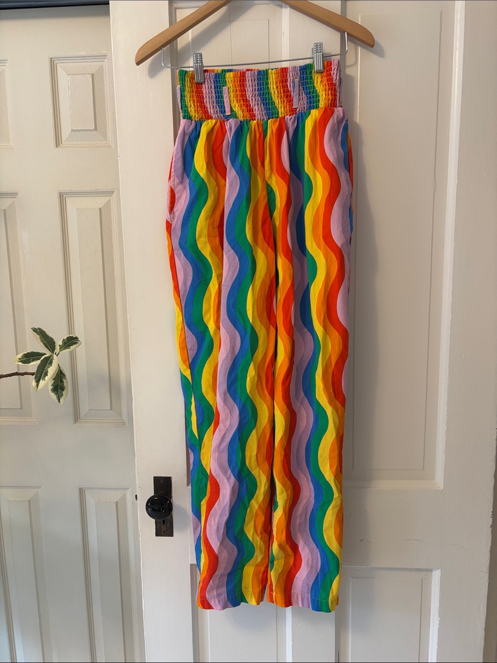 Lucy & Yak Rainbow Wave Pride Straight Leg Pants - Multicolor